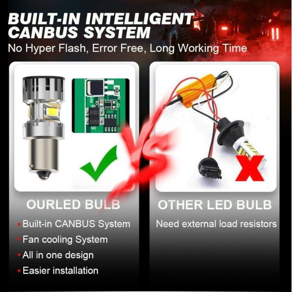 Canbus Signal Light 3030 25W  DC9-16V Super Power Error Free Turn Signal LED Bulb