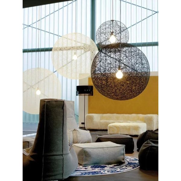 Loft Hanging Lamp Living Room Home Decoration Nordic Rattan Weaving Spherical Pendant light(WH-WP-145)