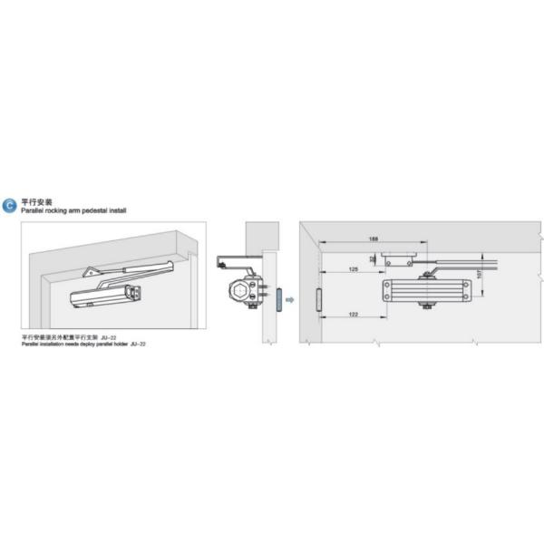 80кг дверь мягкое закрытие дверь закрыватель с тяжелой работой гидравлической системы резчик / на заказ