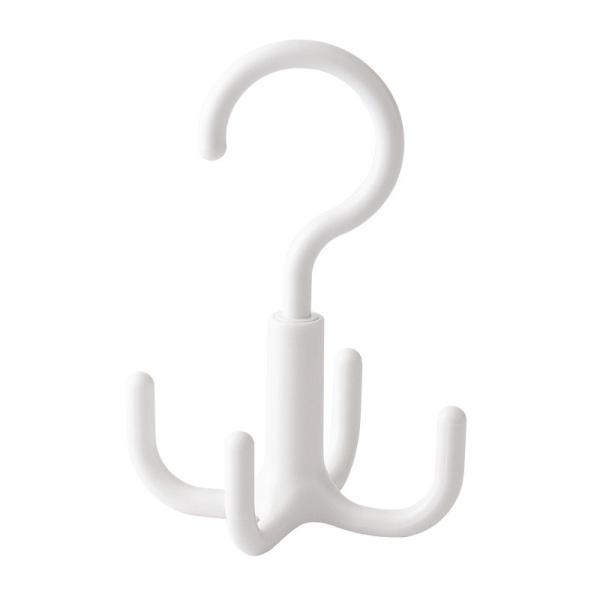 Plastic 360 Degree Rotating Closet Hook Hanger For Scarves Belts Ties