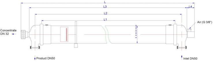 1717636488223882.png Диапазон потока 1,3 ∼ 4,0 м3/ч 33 м2 PVDF DOW Ультрафильтрационные мембранные модули SFP-2660 / SFD-2660