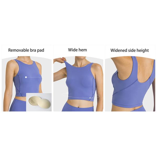 Outerwear Training Running Sports Bra High Neck Female Yoga Vest With Pad