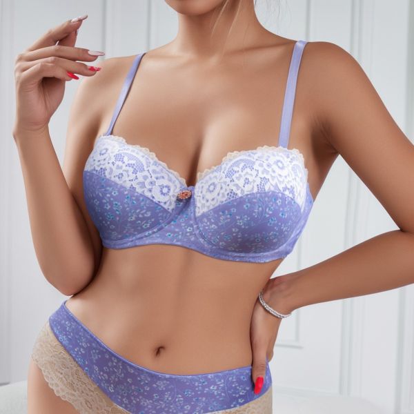 Women Lingerie Set Printed Flowers S-XL America Size High Quality New Come Lingerie Wholesale Set Matching Set for Women