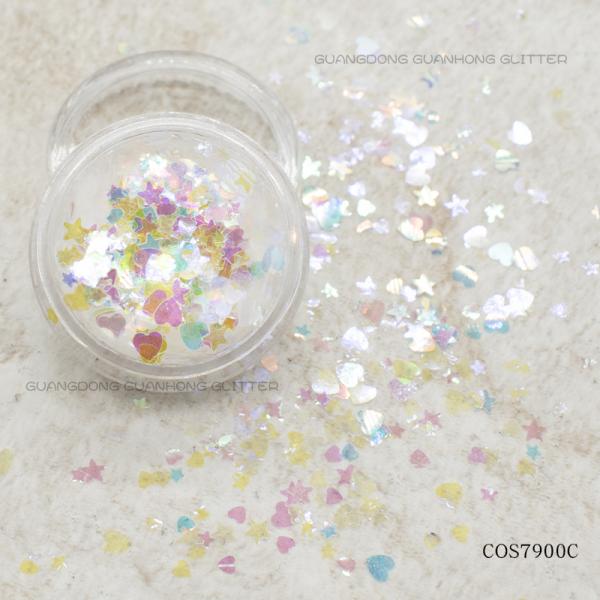3mm White Loose Reflective Chunky Eye Glitter Bulk For Nails Lip