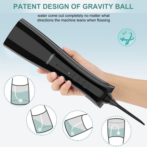 Irrigador Oral Portátil Dental sem fio CE com capacidade de tanque de água de 300 ml e material plástico ABS