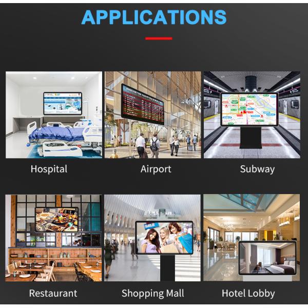 350 Nit Ultra HD Collaborative Indoor Digital Signage 178 Degree Viewing angle