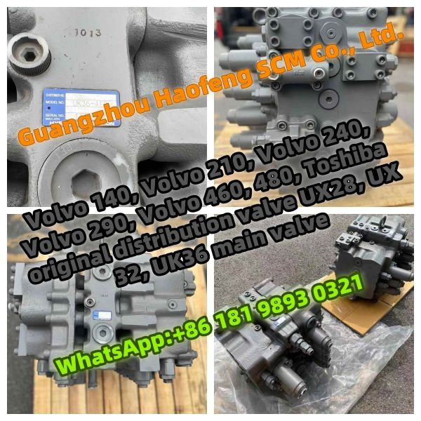 Original Toshiba Main Control Valve UX28 for Excavator EC210 High Pressure Hydraulic System