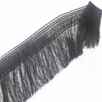 Guarnição de nylon da borla da franja 4.5cm da multi camada preta