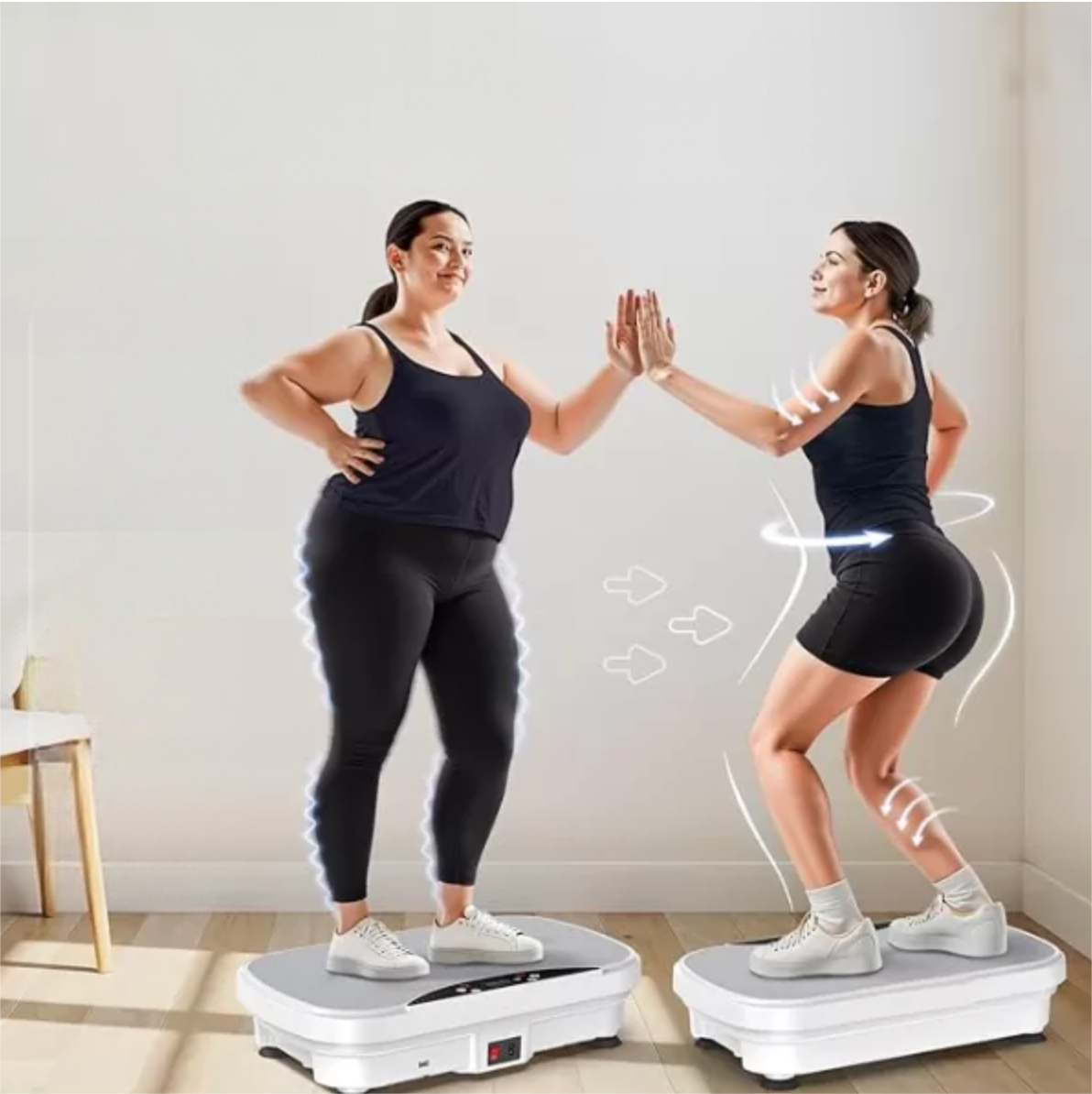 Multi-Color LED Vibration Plate for Home Fitness