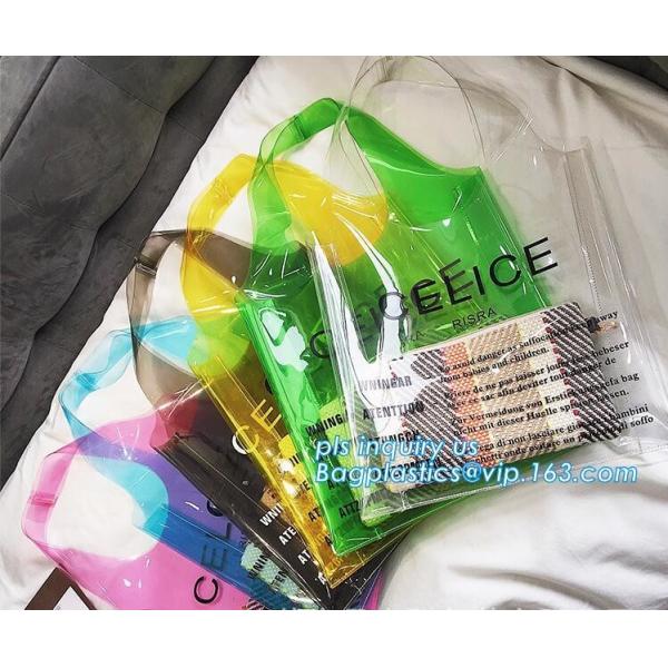 top pvc handle bag, Beach Tote waterpoof Bag Pvc Handle Bags, biodegradable PVC shopping bags die cut handle bag with lo