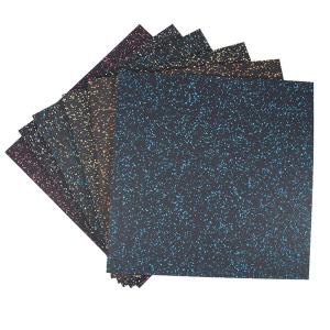 Lightweight Indoor Gym Floor Mats Green Gym Rubber Flooring Tiles 1000mm*1000mm