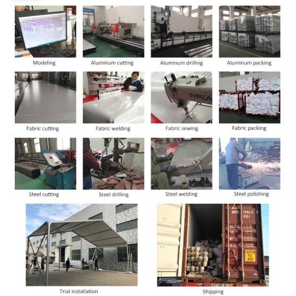 Customized Heavy Duty Industrial Warehouse Tent Workshop Storage Curve Tent