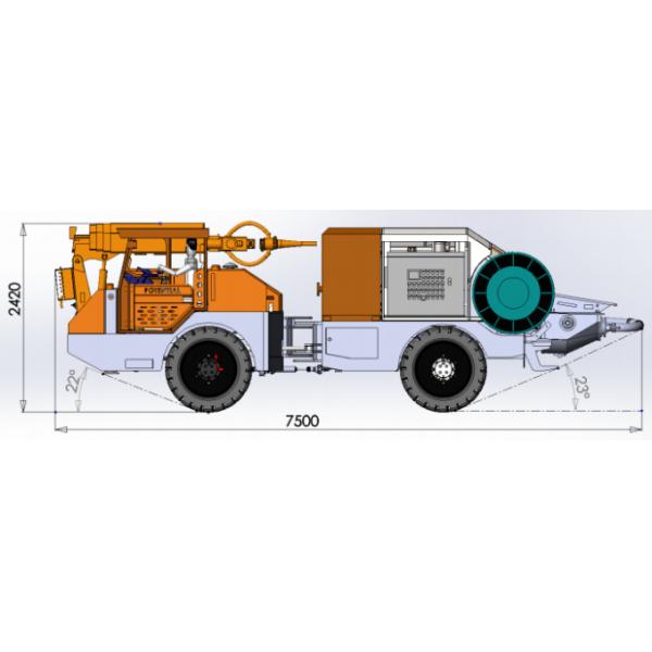 8.5m Distance vers le haut Machine à béton robotisé avec puissance nominale du moteur 37KW / 1480rpm