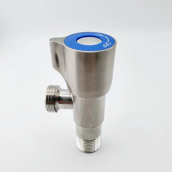 Brushed SS 201 Angle Stop Valve For Household Drinking 3/4 Inch
