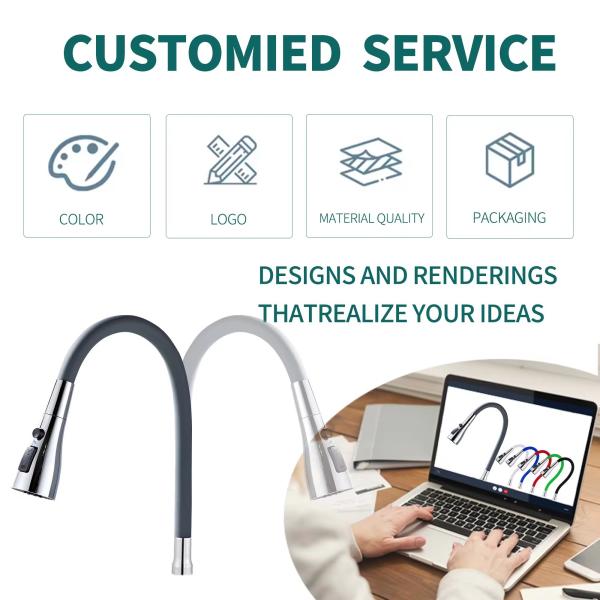 360 Degree Silicon Universal Tube Kitchen Faucet with Modern Design Hot Cold Water