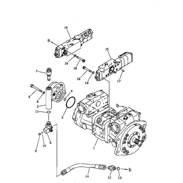 PC60-5 PC60-6 Excavator Hydraulic Pump Parts HPV35 708-21-04013 708-21-13160