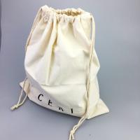 Sac naturel de stockage de toile de coton de 8 onces d'impression en soie faite sur commande