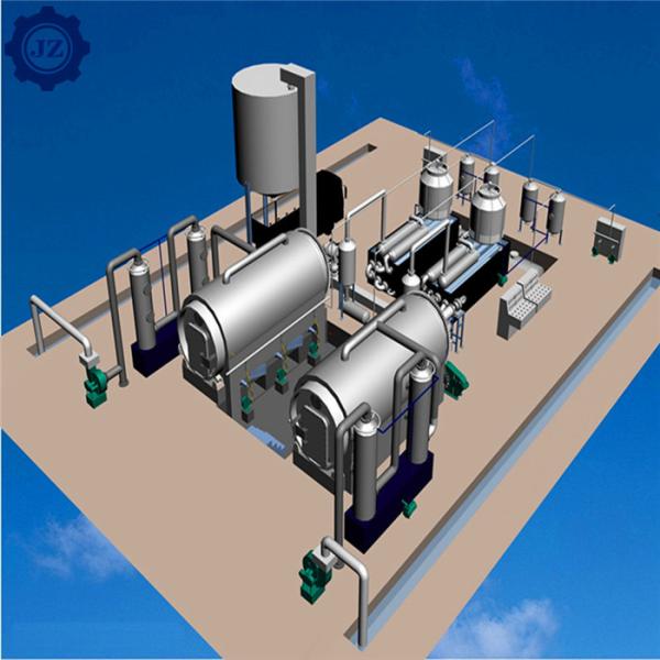 20ton Scrap Tire Recycling Waste Tyre And Plastic Pyrolysis To Fuel Oil Plant