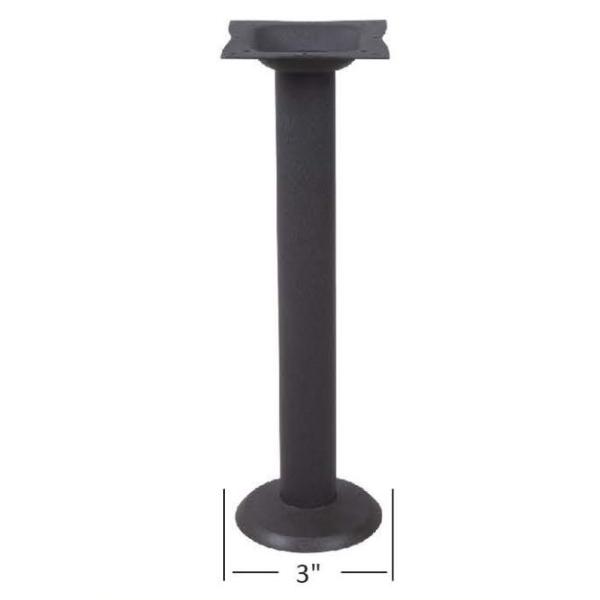 Bolt Down Metal Table legs Dining Table Base Black Wrinkle 28'' / 41'' Height