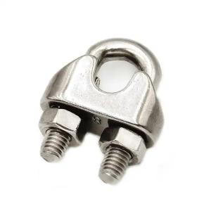 Accesorios de hardware Clip de cuerda de alambre de acero inoxidable pulido para