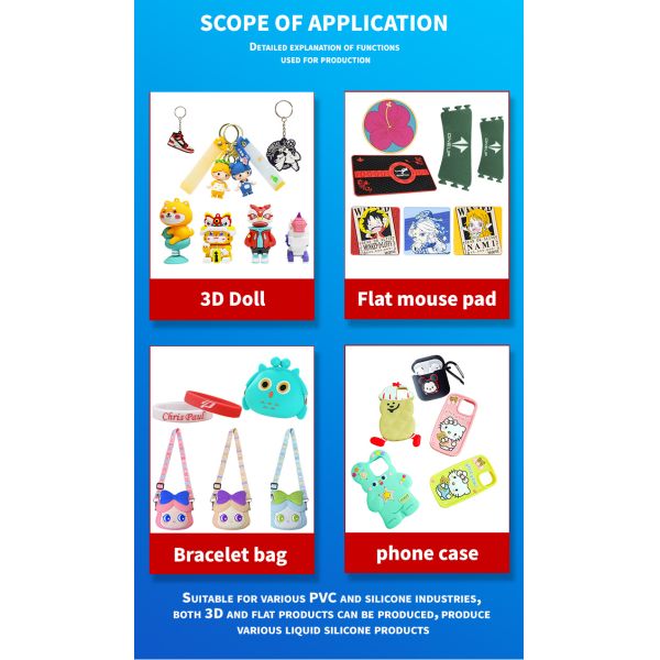 18 Color 3D Soft PVC Keychain Machine Custom Keychain Automatic Dispensing Machine