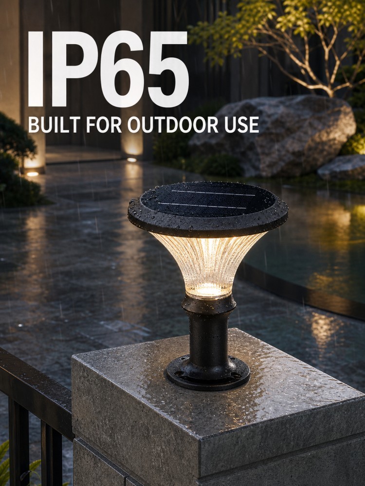 3000K 4000K 6000K 5W Solar Post Top Lights 2835 OSRAM LED For Landscape Lighting