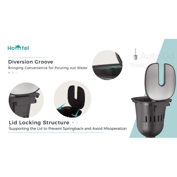 Fashion Steel Toilet Cleaning Brush And Holder With Contemporary Design