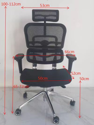 Aluminium Full Mesh Ergonomic Office Chair Revolving For Boss