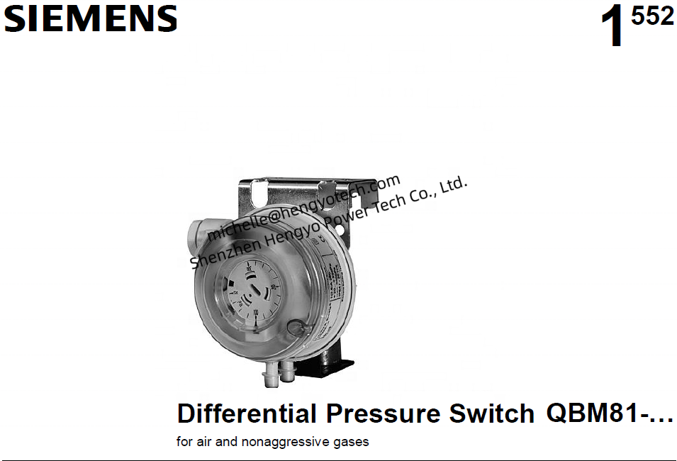 Siemens Original QBM81-3 Differential Pressure Switch with 1 Year Warranty from Germany