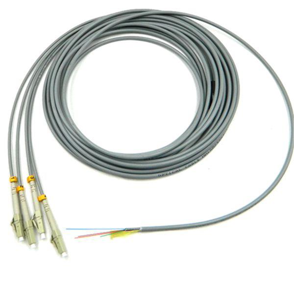 Cabos blindados do remendo da fibra ótica G653 de FTTH FTTX LC 4F