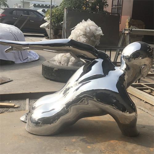 Climbing Man Wall Decor Sculptures Mirror Stainless Steel 3D Hanging