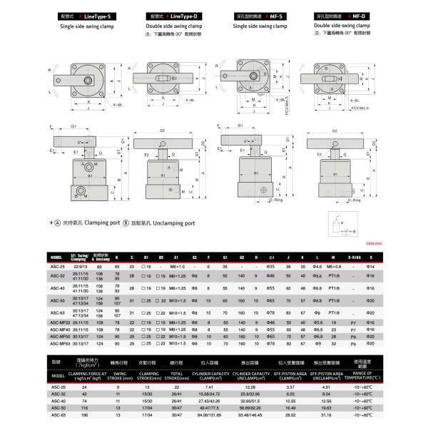 Piston Pneumatic Swing Clamp , Swing Clamp Assembly Black Oxide Finishing
