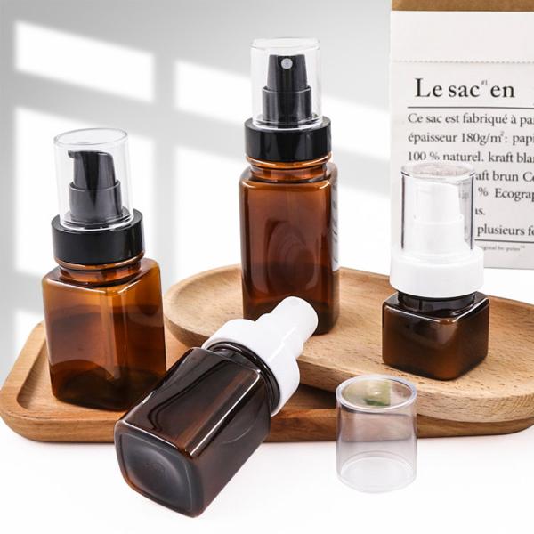 Dust Cover Plastic Pump Spray Bottles Amber Screen Printing Surface Handling
