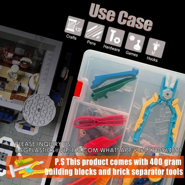 Organizer Storage Containers Tool Box With Adjustable Dividers For Beads, Crafts, Jewelry, Fishing Tackle, Building