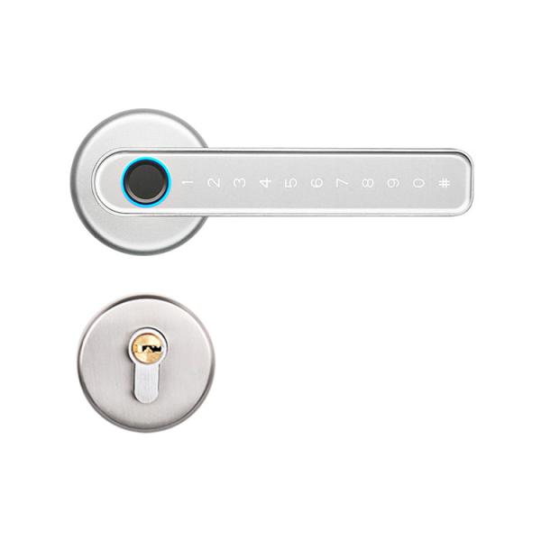 Retro Style Fingerprint Handle Door Lock Zinc Alloy Anti Corrosion