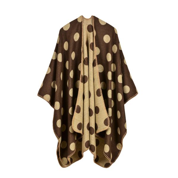 Wholesale 50%polyester and 50% acrylic fashion dot design lady shawl