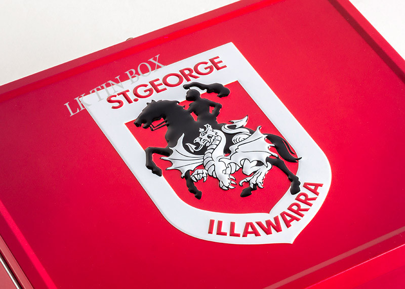 Custom Printed Rectangular Tin Lunch Box With Embossing , Metal Lunch Boxes For Kids