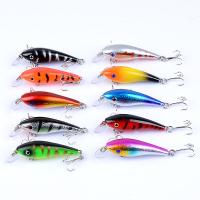 10 couleurs 5.7cm/4.4g 8# Crochets Mullet, Perch, poisson-chat ABS plastique appât de pêche Minnow appâts
