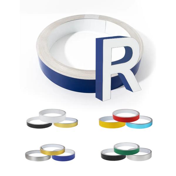 Цветопокрытая канала буква Алюминиевая полоса Слово Край лента Плоская катушка без сложенного края