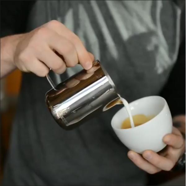 350ml Cappuccino Frother Jug Food Grade Stainless Steel 18/10 Milk Frothing Pitcher