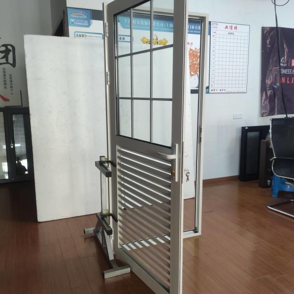 Aluminium Frames Hinged Doors Glass Thickness 6 Mm Thinckness Glass Blade Shutter Door