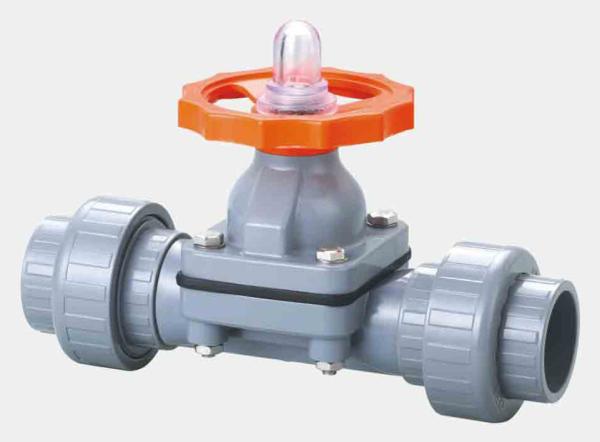 Anticorrosive UPVC Industrial Diaphragm Valve Antiwear Manual Control