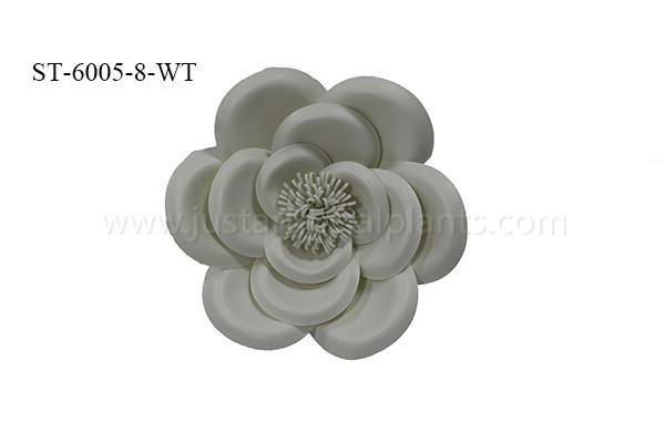 Flores da espuma decoração artificial suíça Eco do casamento de 8 do falso branco da polegada amigável