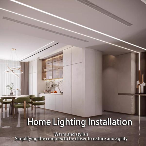 Светодиодный поверхностно-монтируемый линейный свет Алюминиевая канавка Встроенный потолок Линейный свет Скрытый U-образный черный линейный свет