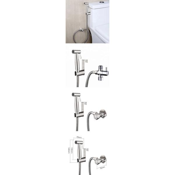 Banheiro Bidet Sprayer torneira Shattaf Set de aço inoxidável para banheiro higiene chuveiro