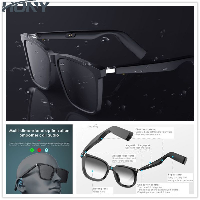 Шлемофонов наушников блютуз 5,0 Eyewear 220mAh 160h беспроводных умный