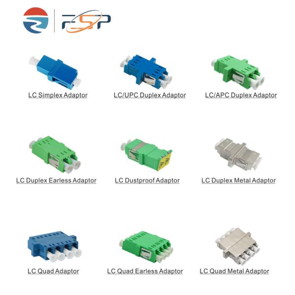 1 porta / 2 portas / 4 portas LC APC UPC PC adaptador de fibra óptica para conexão suave
