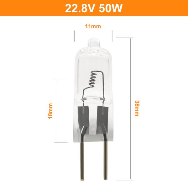 22.8V 50 Watt Halogen Bulb Bipin Base Lamp G6.35 Hospital Surgical Light Bulbs