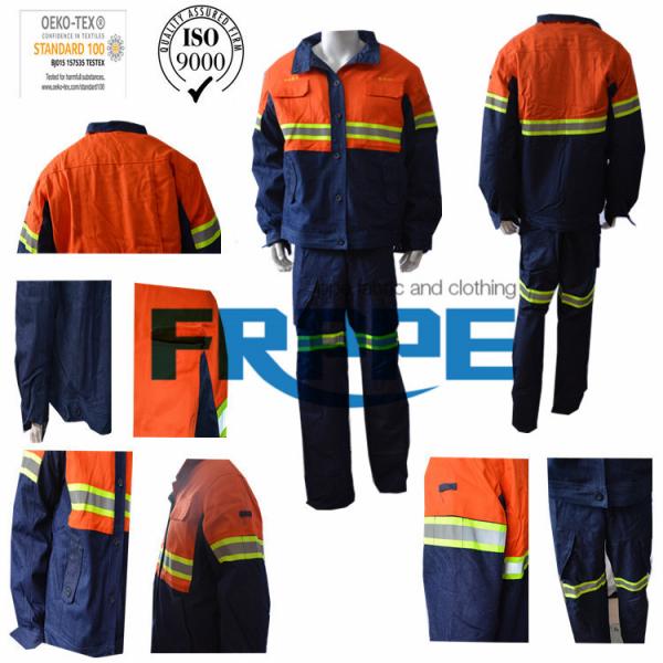 EN11611 Oem Cotton Denim Safety 300gsm Fire Retardant Suit