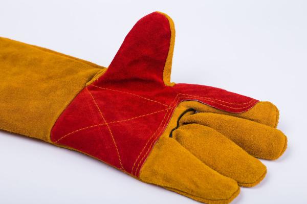 35cm 40cm Impact Resistant Leather Work Gloves Thornproof